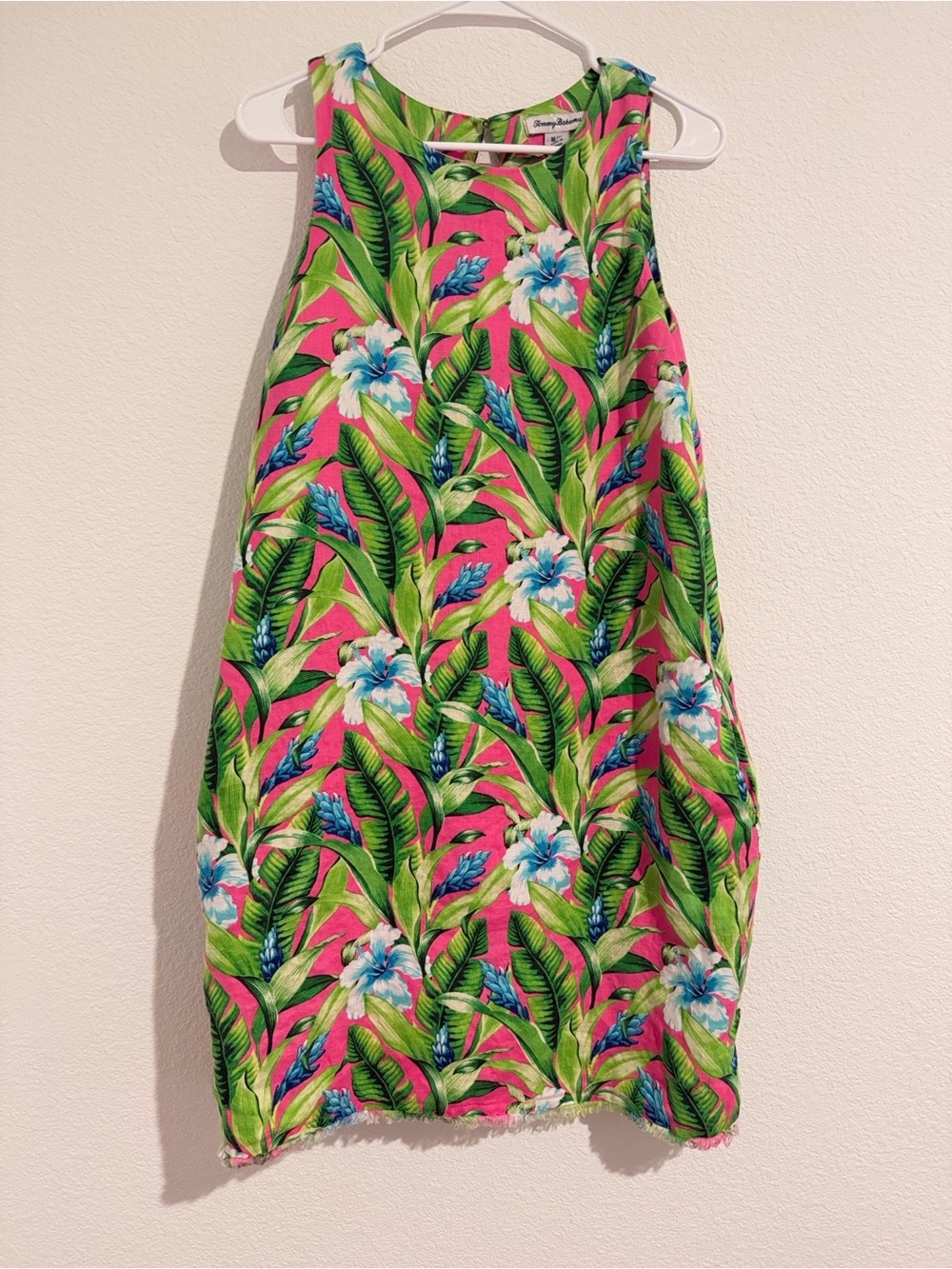 Tommy Bahama Pink Tropical Floral Summer Vacation Shift Dress Medium